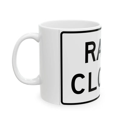 MUTCD-MI R11-2a (Michigan) (Road Sign) White Coffee Mug - Go Mug Yourself