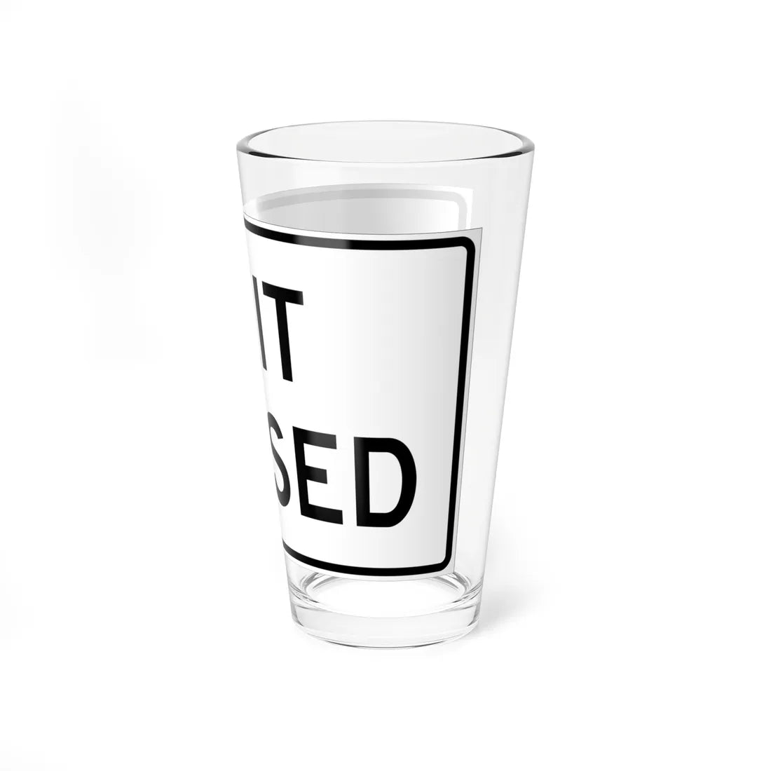 MUTCD-MI R11-2b (Michigan) (Road Sign) Pint Glass 16oz - Go Mug Yourself