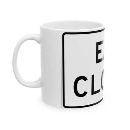 MUTCD-MI R11-2b (Michigan) (Road Sign) White Coffee Mug - Go Mug Yourself