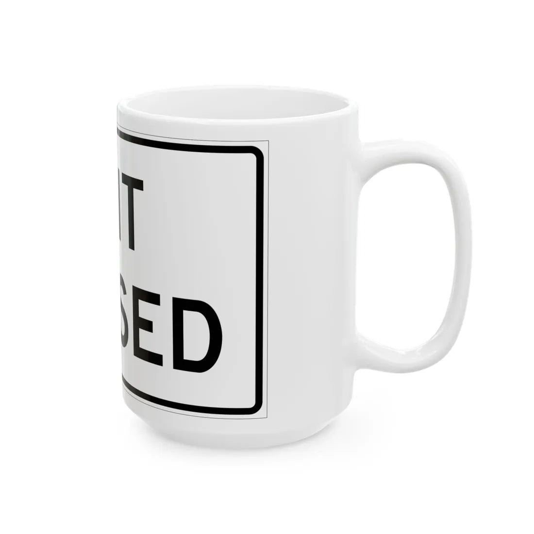 MUTCD-MI R11-2b (Michigan) (Road Sign) White Coffee Mug - Go Mug Yourself