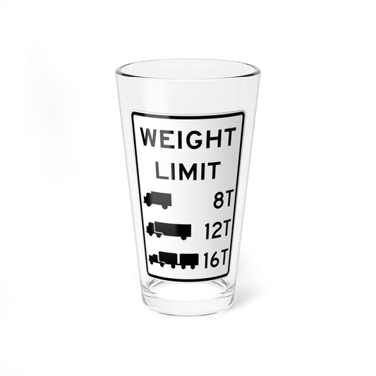 MUTCD-MI R12-5 (Michigan) (Road Sign) Pint Glass 16oz 16oz - Go Mug Yourself