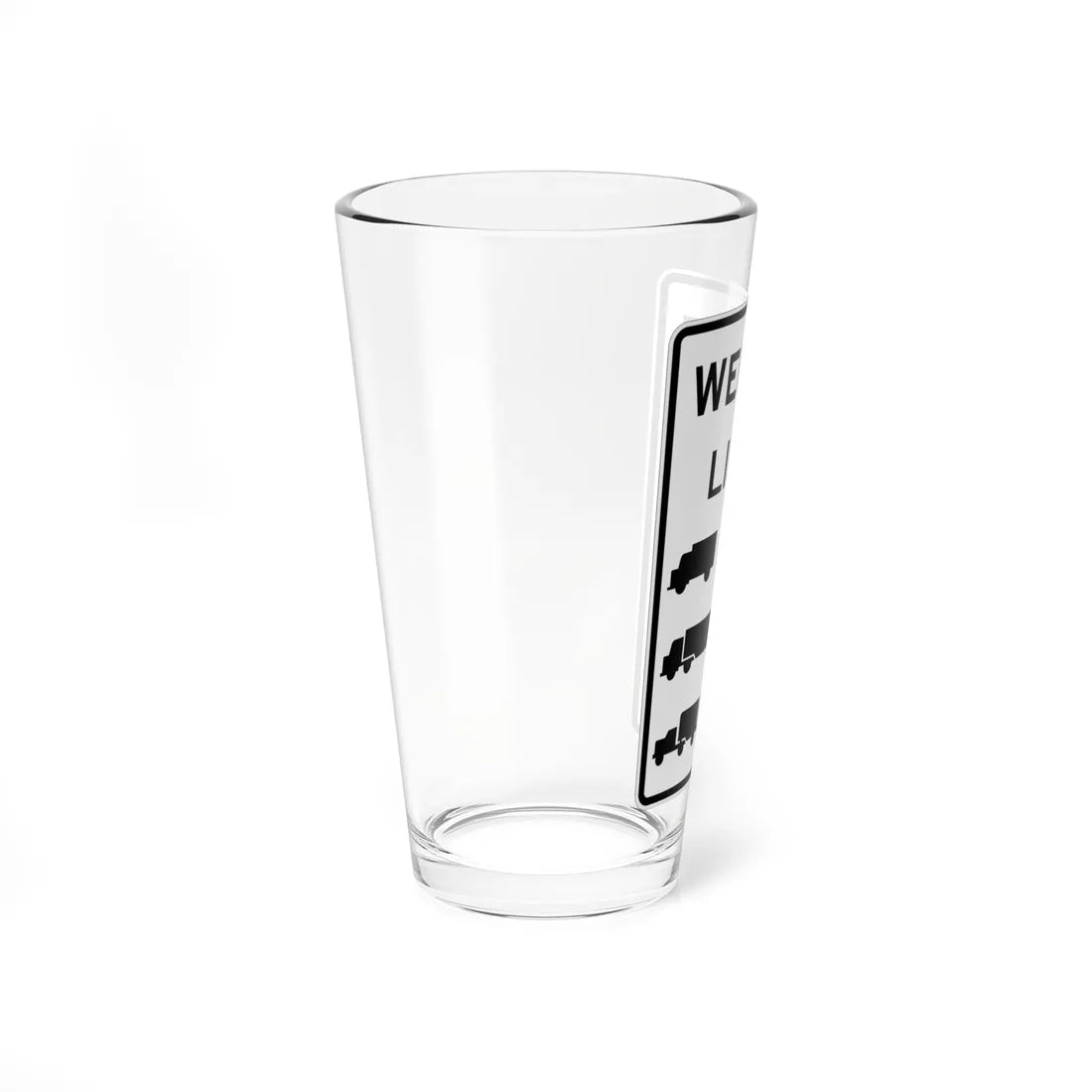 MUTCD-MI R12-5 (Michigan) (Road Sign) Pint Glass 16oz - Go Mug Yourself