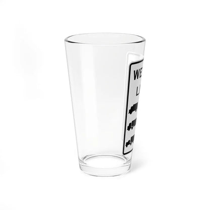 MUTCD-MI R12-5 (Michigan) (Road Sign) Pint Glass 16oz - Go Mug Yourself