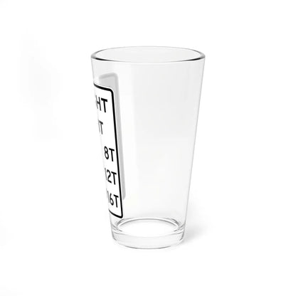 MUTCD-MI R12-5 (Michigan) (Road Sign) Pint Glass 16oz - Go Mug Yourself