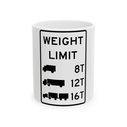 MUTCD-MI R12-5 (Michigan) (Road Sign) White Coffee Mug 11oz - Go Mug Yourself