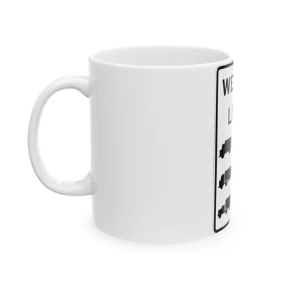 MUTCD-MI R12-5 (Michigan) (Road Sign) White Coffee Mug - Go Mug Yourself