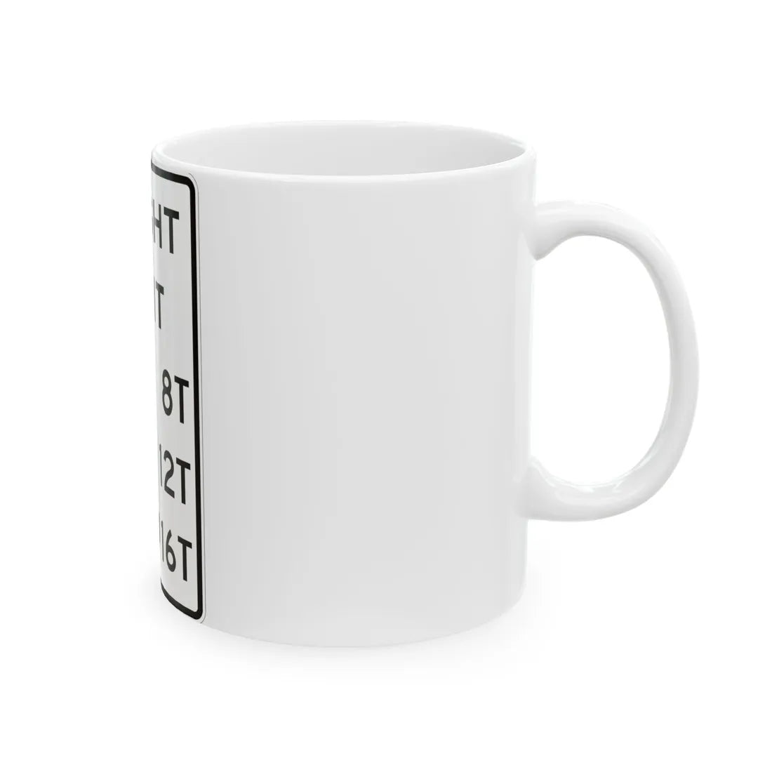 MUTCD-MI R12-5 (Michigan) (Road Sign) White Coffee Mug - Go Mug Yourself