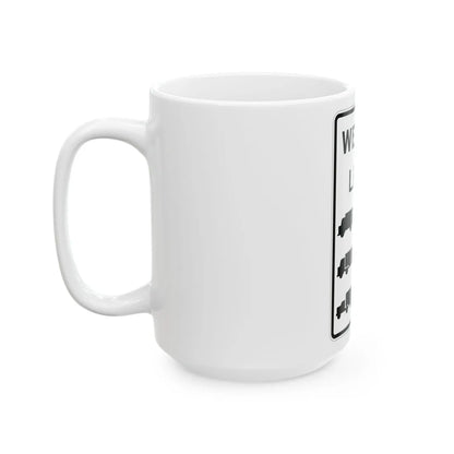 MUTCD-MI R12-5 (Michigan) (Road Sign) White Coffee Mug - Go Mug Yourself