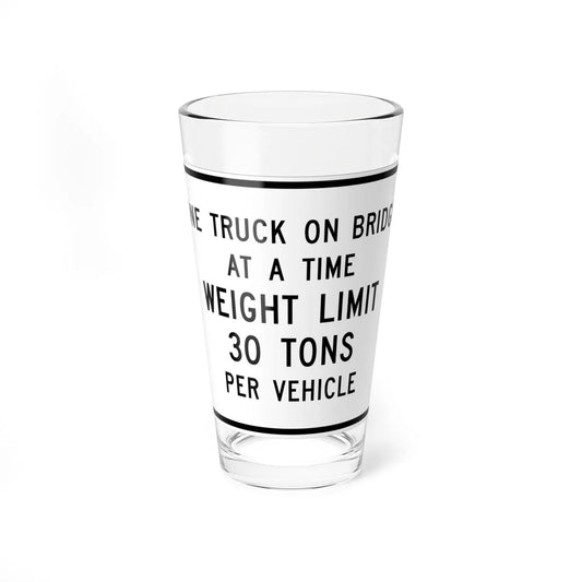 MUTCD-MI R12-9 (Michigan) (Road Sign) Pint Glass 16oz 16oz - Go Mug Yourself