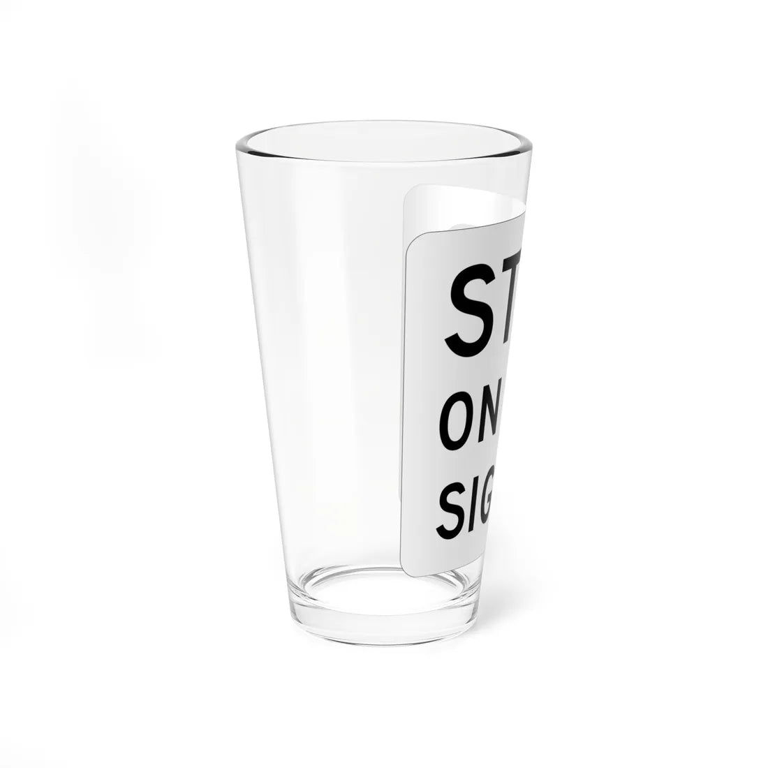 MUTCD-MI R15-5 (Michigan) (Road Sign) Pint Glass 16oz - Go Mug Yourself