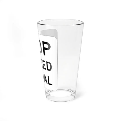 MUTCD-MI R15-5 (Michigan) (Road Sign) Pint Glass 16oz - Go Mug Yourself
