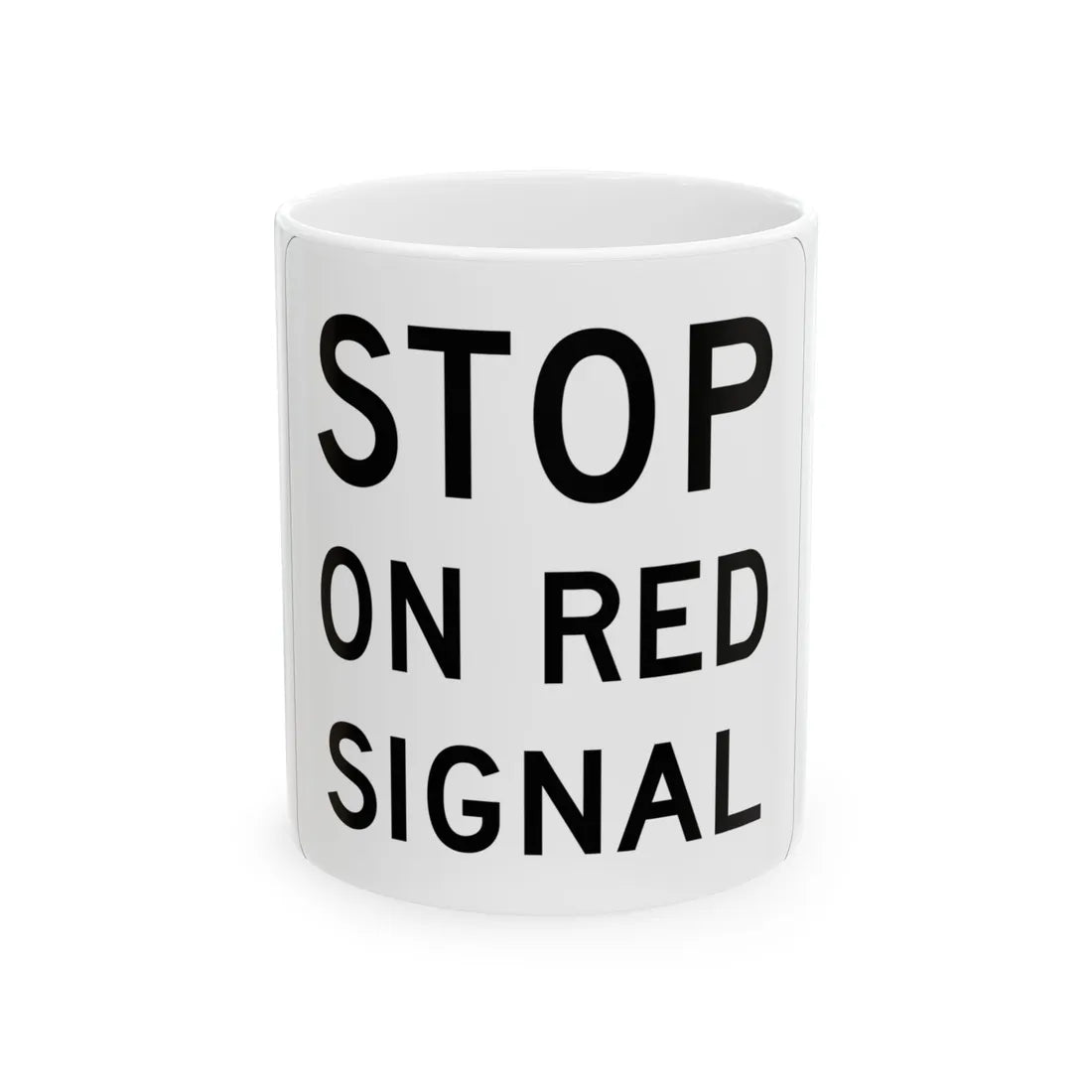MUTCD-MI R15-5 (Michigan) (Road Sign) White Coffee Mug 11oz - Go Mug Yourself