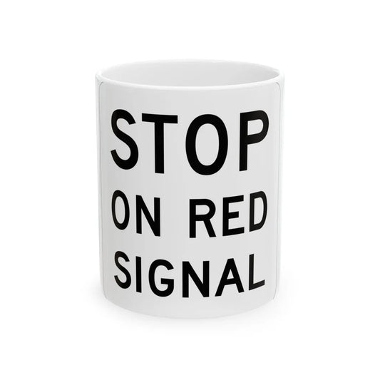MUTCD-MI R15-5 (Michigan) (Road Sign) White Coffee Mug 11oz - Go Mug Yourself