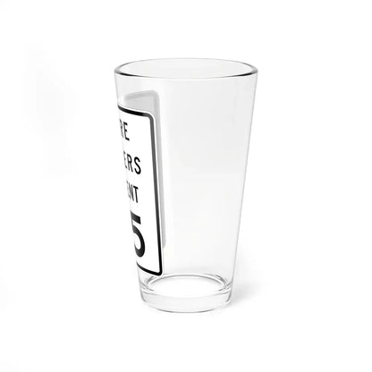MUTCD-MI R2-1a (Michigan) (Road Sign) Pint Glass 16oz - Go Mug Yourself