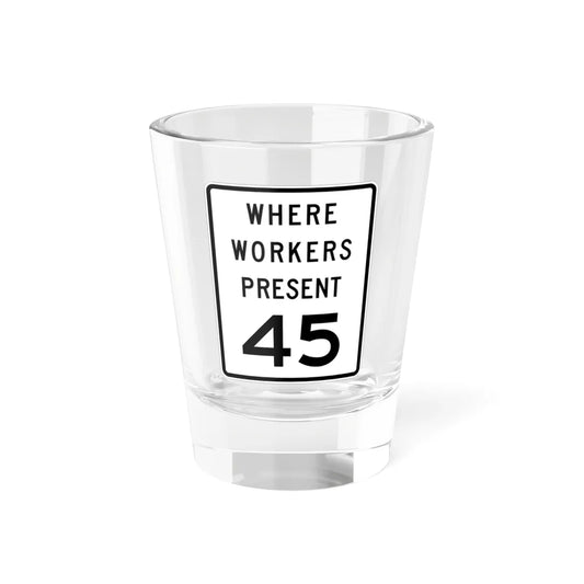 MUTCD-MI R2-1a (Michigan) (Road Sign) Shot Glass 1.5oz 1.5oz - Go Mug Yourself