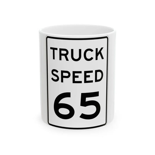 MUTCD-MI R2-2a (Michigan) (Road Sign) White Coffee Mug 11oz - Go Mug Yourself