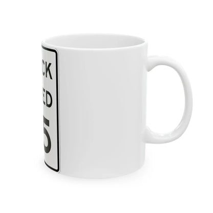 MUTCD-MI R2-2a (Michigan) (Road Sign) White Coffee Mug - Go Mug Yourself
