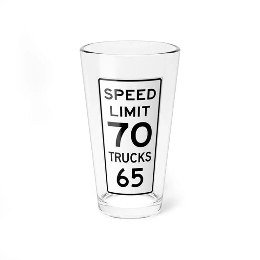 MUTCD-MI R2-4a (Michigan) (Road Sign) Pint Glass 16oz 16oz - Go Mug Yourself