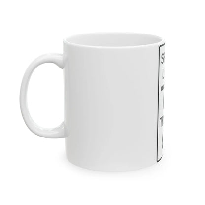 MUTCD-MI R2-4a (Michigan) (Road Sign) White Coffee Mug - Go Mug Yourself