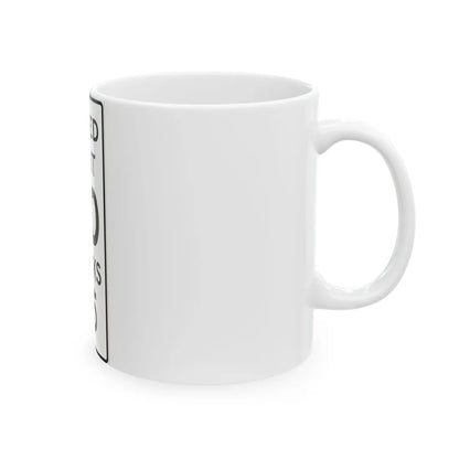 MUTCD-MI R2-4a (Michigan) (Road Sign) White Coffee Mug - Go Mug Yourself
