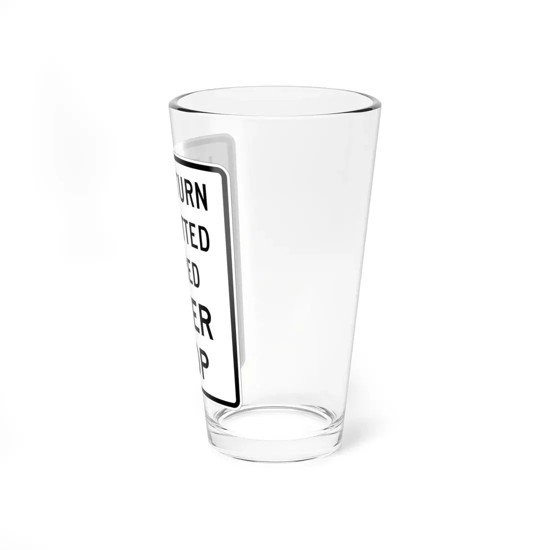 MUTCD-MI R3-30a (Michigan) (Road Sign) Pint Glass 16oz - Go Mug Yourself