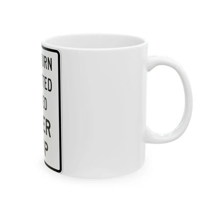 MUTCD-MI R3-30a (Michigan) (Road Sign) White Coffee Mug - Go Mug Yourself