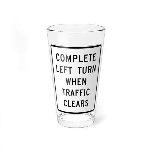MUTCD-MI R3-30b (Michigan) (Road Sign) Pint Glass 16oz 16oz - Go Mug Yourself
