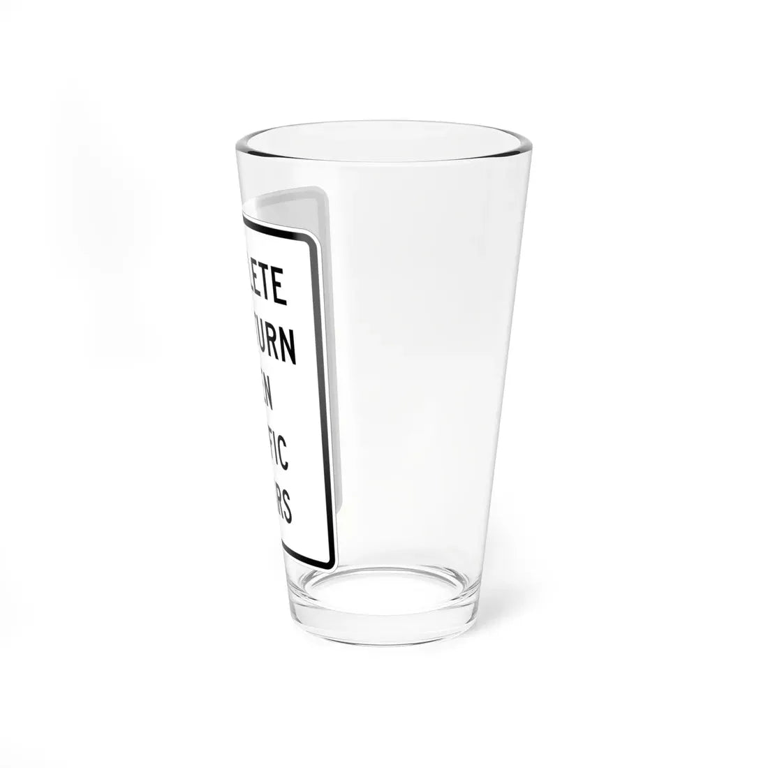 MUTCD-MI R3-30b (Michigan) (Road Sign) Pint Glass 16oz - Go Mug Yourself