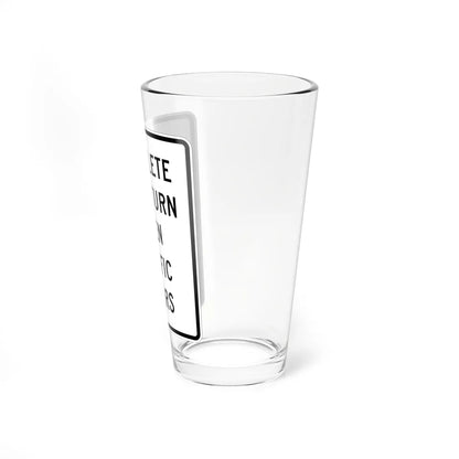 MUTCD-MI R3-30b (Michigan) (Road Sign) Pint Glss 16oz - Go Mug Yourself