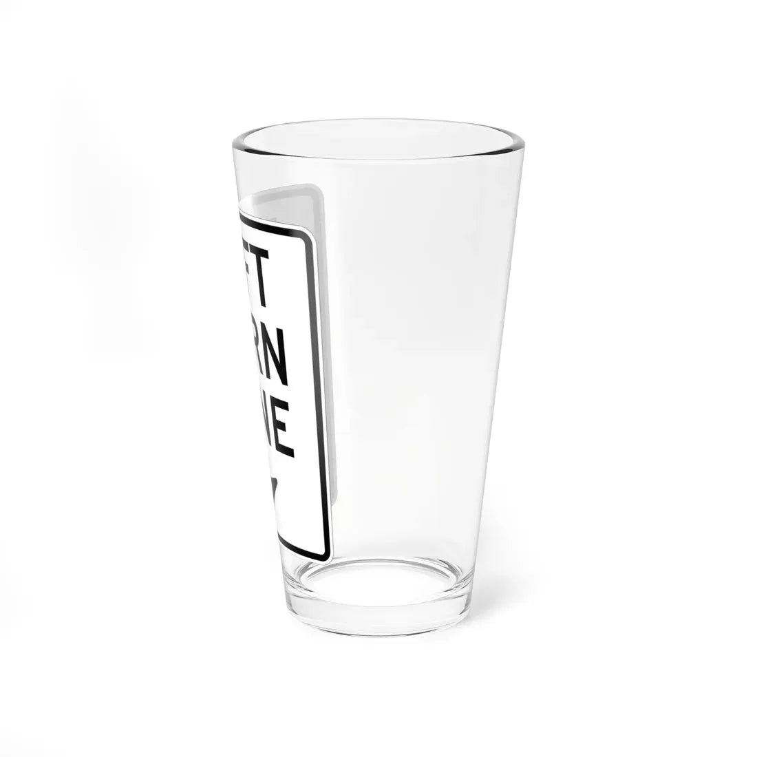 MUTCD-MI R3-32 (Michigan) (Road Sign) Pint Glass 16oz - Go Mug Yourself