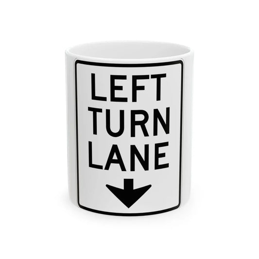 MUTCD-MI R3-32 (Michigan) (Road Sign) White Coffee Mug 11oz - Go Mug Yourself