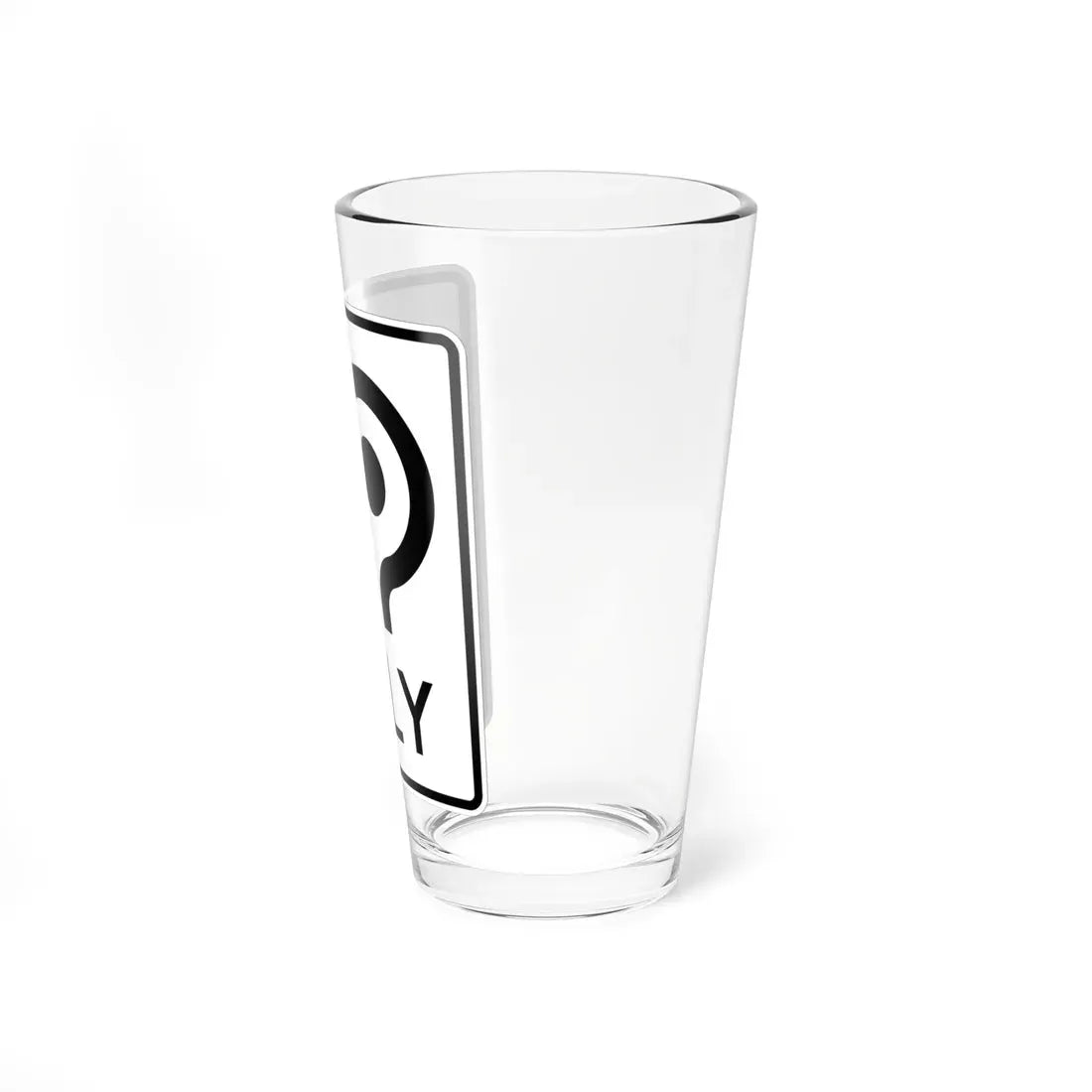 MUTCD-MI R3-5h (Michigan) (Road Sign) Pint Glass 16oz - Go Mug Yourself
