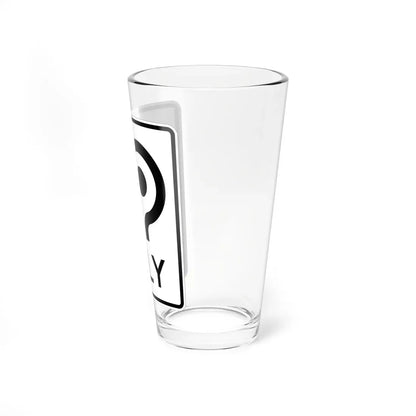 MUTCD-MI R3-5h (Michigan) (Road Sign) Pint Glass 16oz - Go Mug Yourself