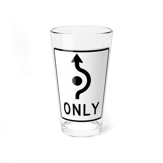 MUTCD-MI R3-5i (Michigan) (Road Sign) Pint Glass 16oz 16oz - Go Mug Yourself