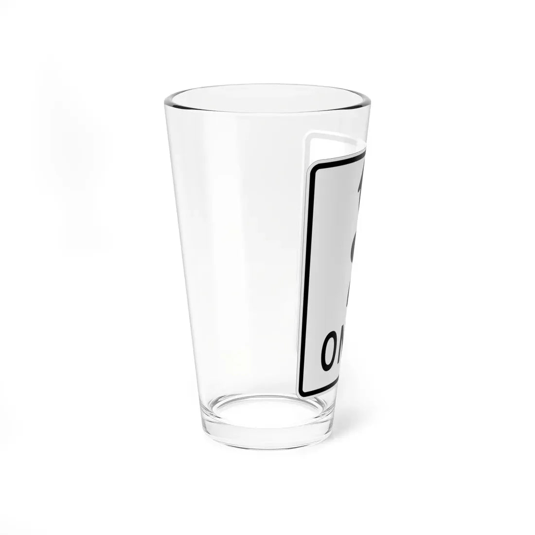 MUTCD-MI R3-5i (Michigan) (Road Sign) Pint Glass 16oz - Go Mug Yourself