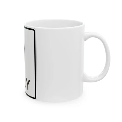 MUTCD-MI R3-5i (Michigan) (Road Sign) White Coffee Mug - Go Mug Yourself