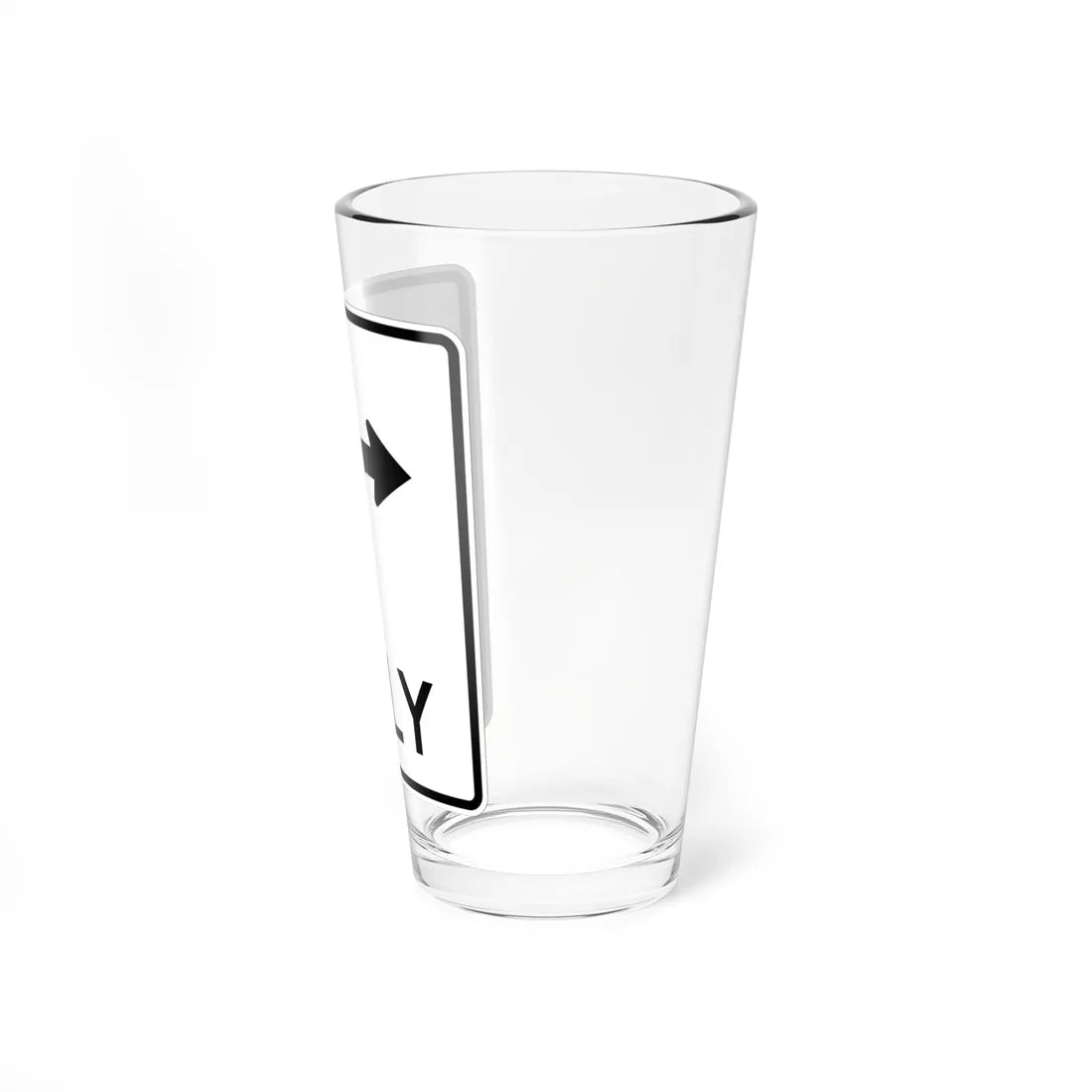 MUTCD-MI R3-5j (Michigan) (Road Sign) Pint Glss 16oz - Go Mug Yourself