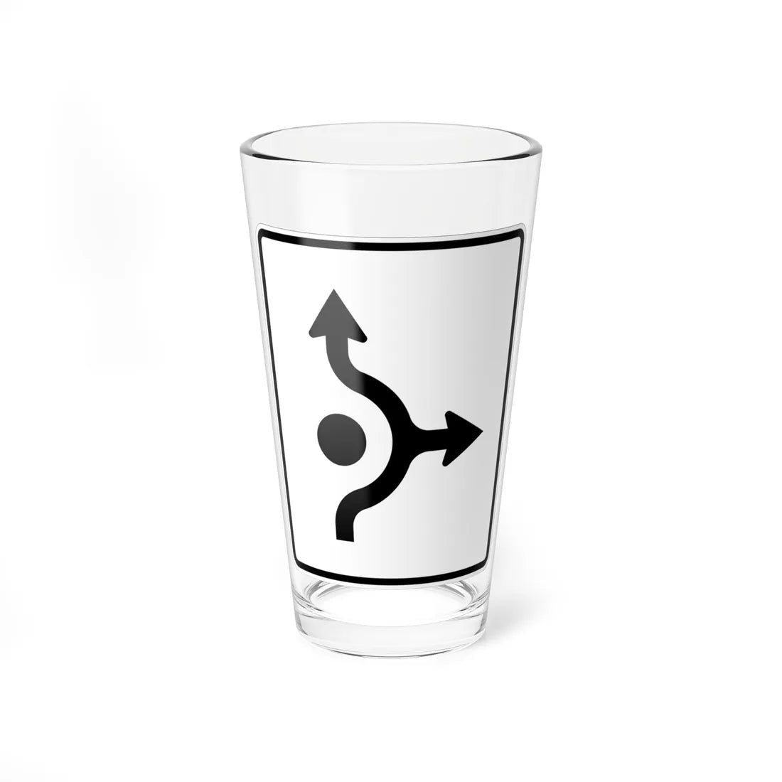 MUTCD-MI R3-5m (Michigan) (Road Sign) Pint Glss 16oz 16oz - Go Mug Yourself