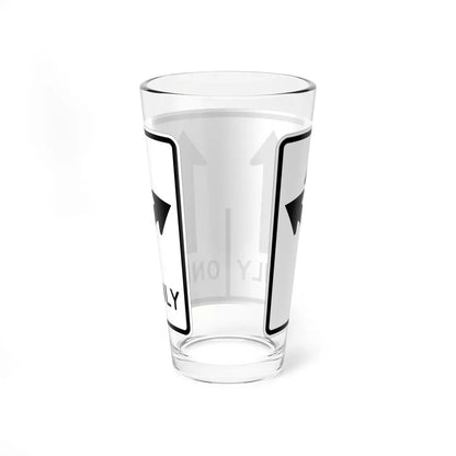 MUTCD-MI R3-8ab (Michigan) (Road Sign) Pint Glass 16oz - Go Mug Yourself