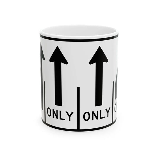 MUTCD-MI R3-8ab (Michigan) (Road Sign) White Coffee Mug 11oz - Go Mug Yourself