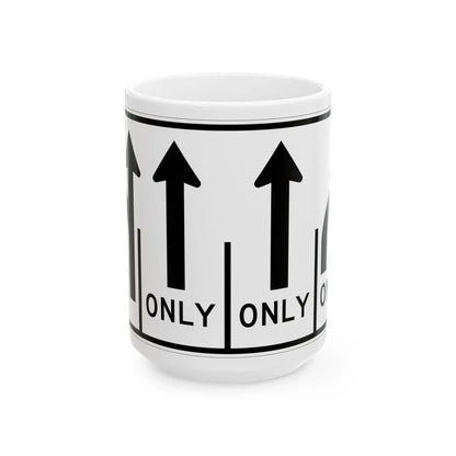 MUTCD-MI R3-8ab (Michigan) (Road Sign) White Coffee Mug 15oz - Go Mug Yourself