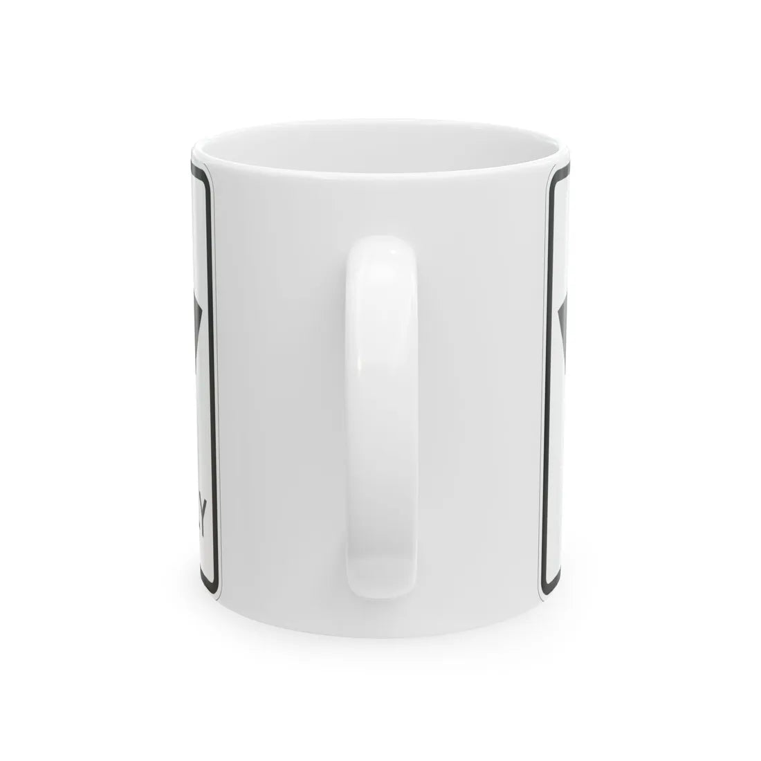 MUTCD-MI R3-8ab (Michigan) (Road Sign) White Coffee Mug - Go Mug Yourself