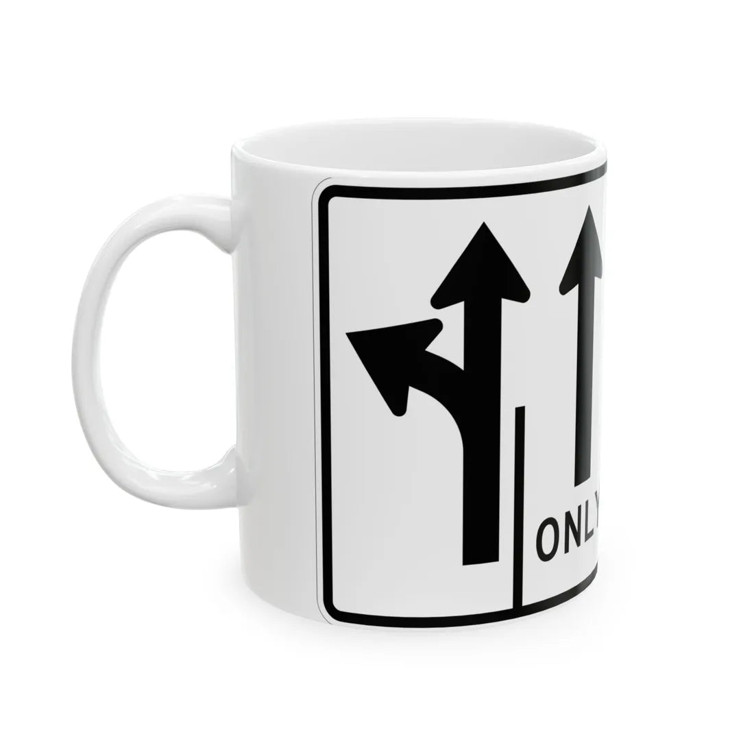 MUTCD-MI R3-8ab (Michigan) (Road Sign) White Coffee Mug - Go Mug Yourself