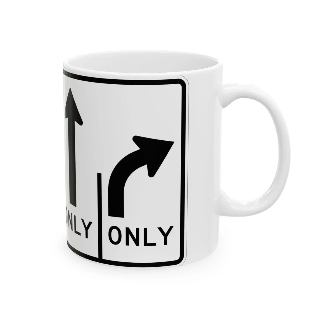 MUTCD-MI R3-8ab (Michigan) (Road Sign) White Coffee Mug - Go Mug Yourself