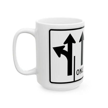 MUTCD-MI R3-8ab (Michigan) (Road Sign) White Coffee Mug - Go Mug Yourself