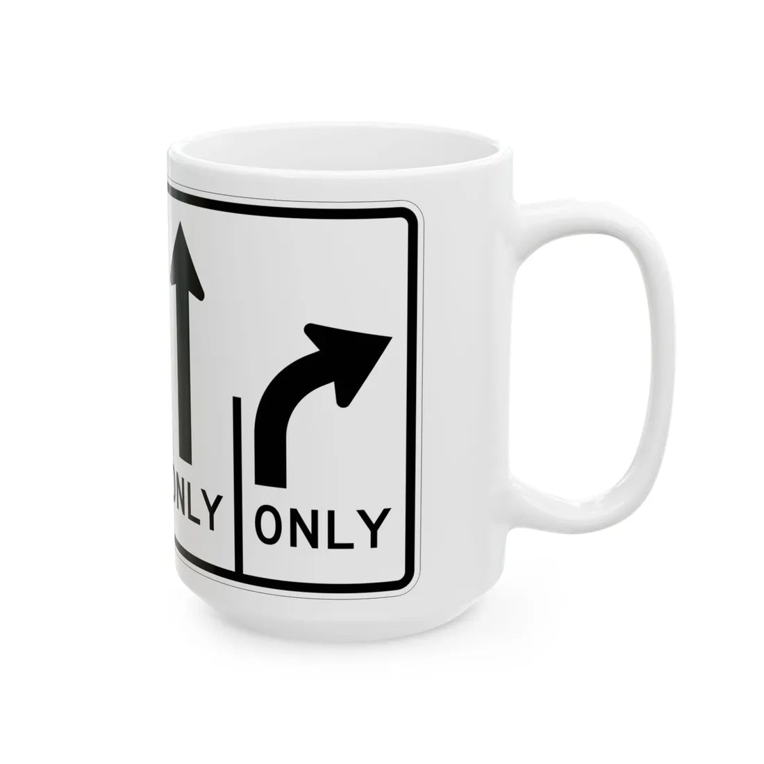 MUTCD-MI R3-8ab (Michigan) (Road Sign) White Coffee Mug - Go Mug Yourself