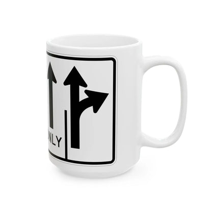 MUTCD-MI R3-8ac (Michigan) (Road Sign) White Coffee Mug - Go Mug Yourself