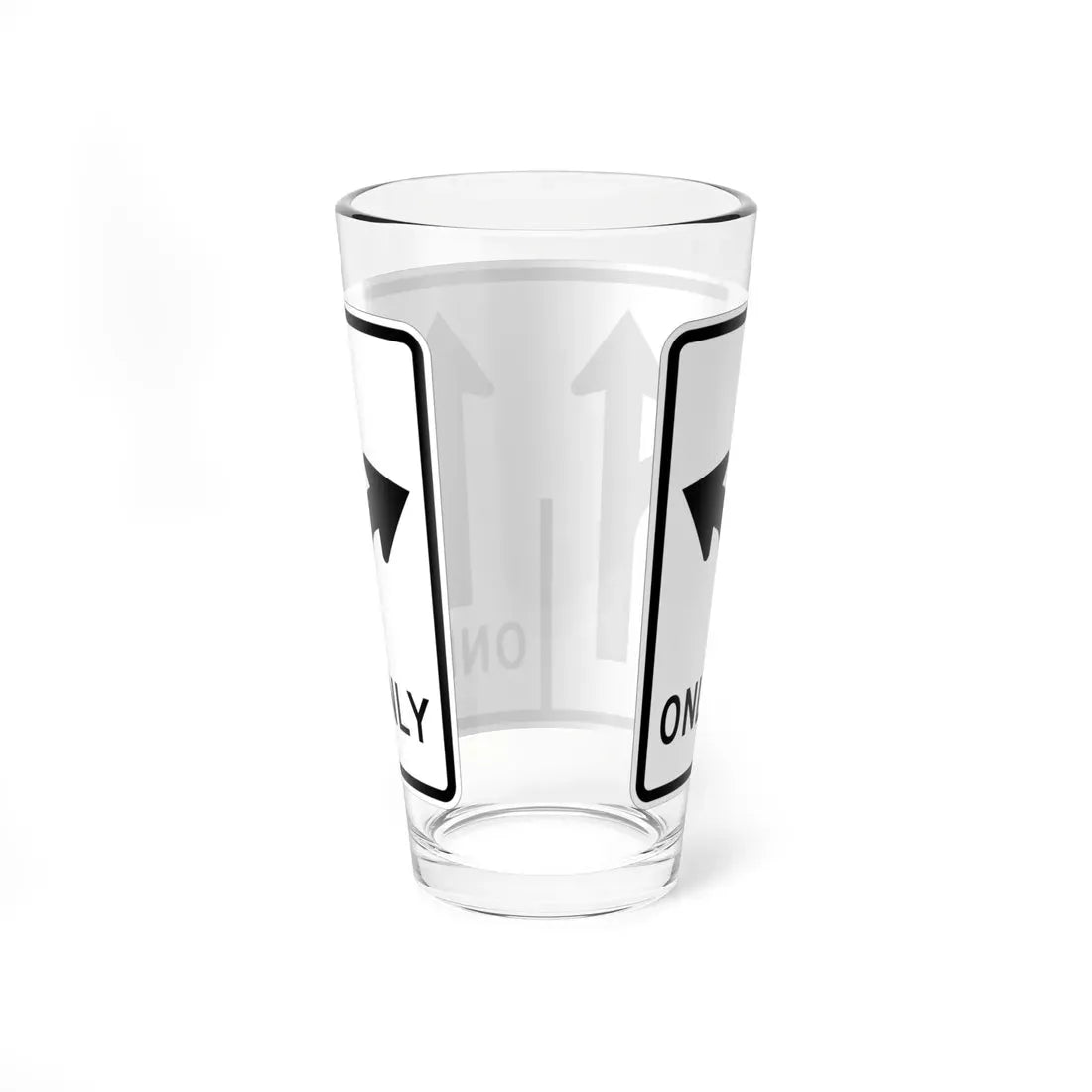 MUTCD-MI R3-8aj (Michigan) (Road Sign) Pint Glass 16oz - Go Mug Yourself