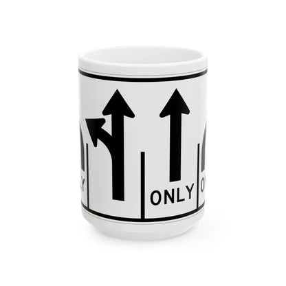 MUTCD-MI R3-8aj (Michigan) (Road Sign) White Coffee Mug 15oz - Go Mug Yourself