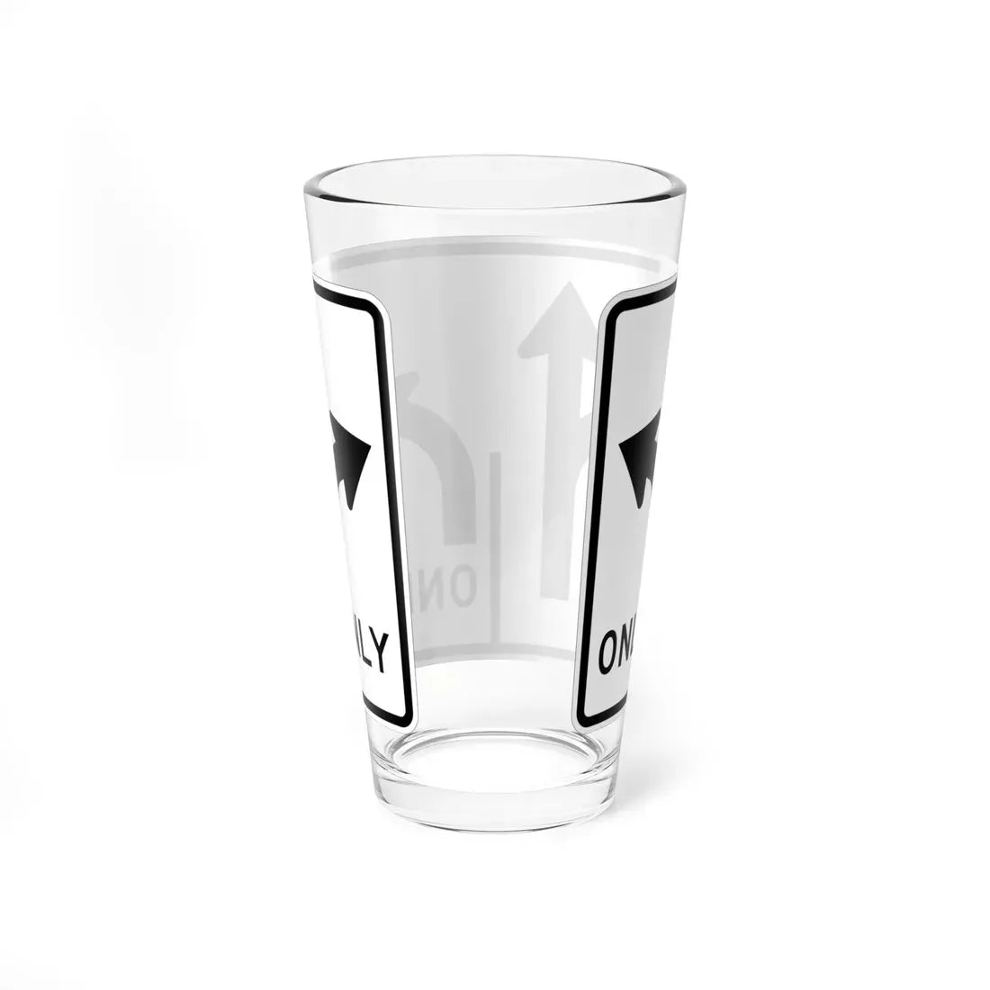 MUTCD-MI R3-8ak (Michigan) (Road Sign) Pint Glass 16oz - Go Mug Yourself